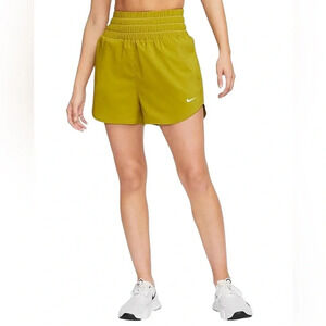 Nike New NWT Dri-Fit Ultra High Waist Brief Lined Green Shorts Size Medium